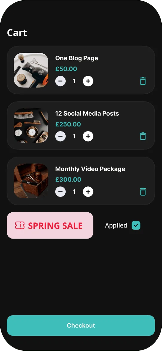 Added Services with Coupons